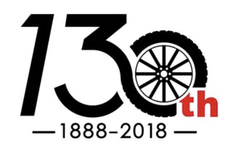 130岁的邓禄普轮胎发布纪念logo